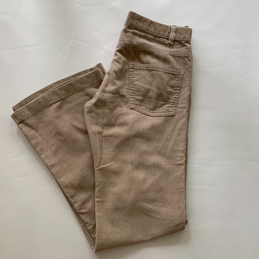 ZARA Ivory Corduroy Flare Pants Size 2